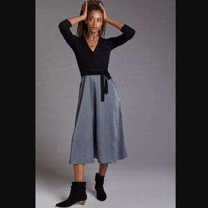 NWT Anthropologie 2-Piece Charcoal & Black Dress Set - Small